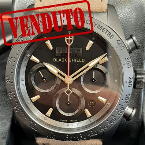 tudor black shield ceramic